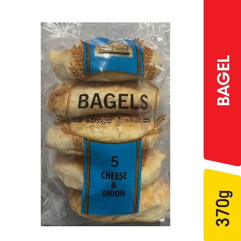 Pizza Oven Cheese and Onion Bagel, 5 pcs
