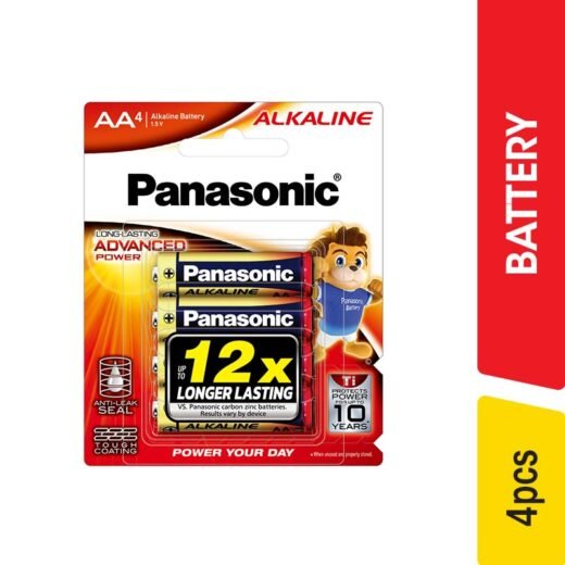 Panasonic Alkaline Battery AA-4, 1.5V