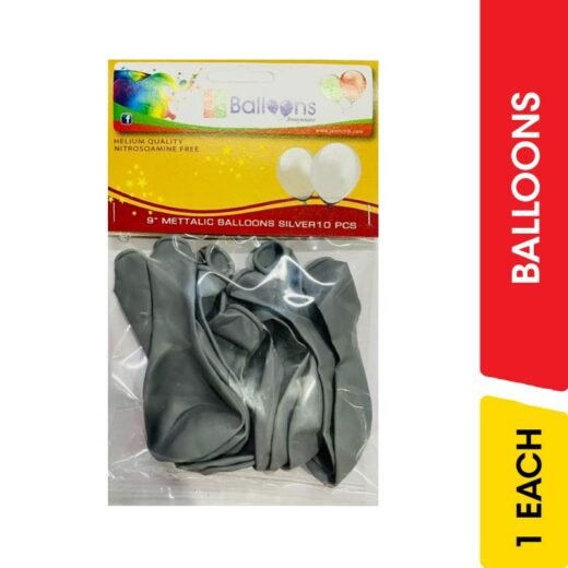 Balloon Metallic Silver 10pcs