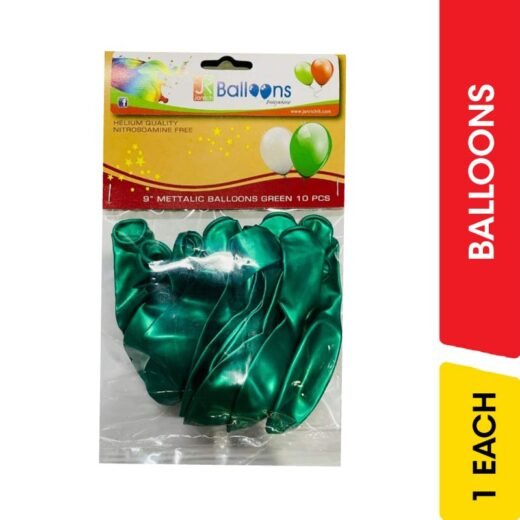 Balloon Metallic Green 10Ps
