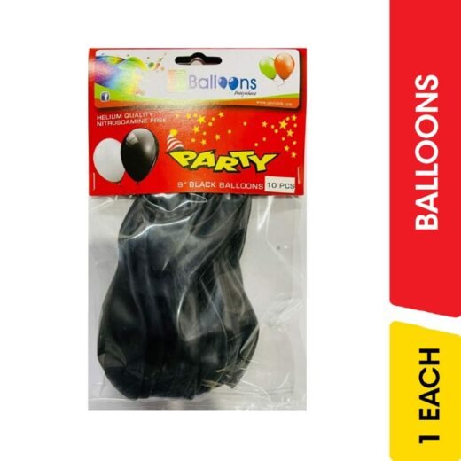 Balloon Metallic Black 10pcs