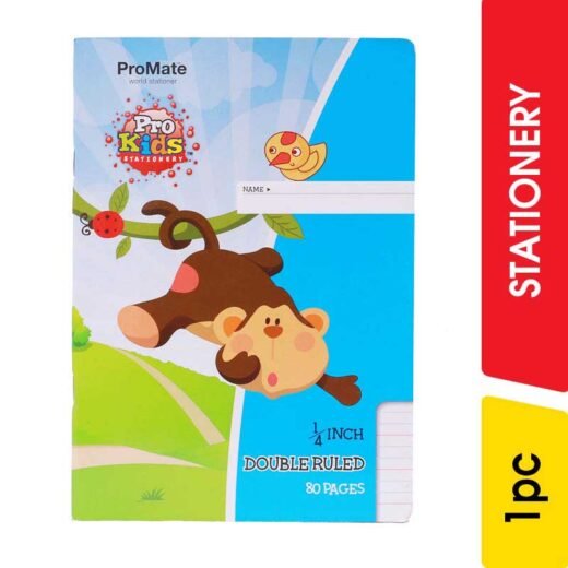 Promate Quarter Inch Double Ruled Book, 80 pages